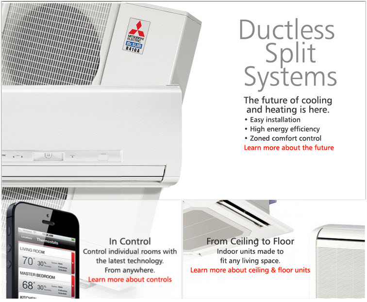 Mitsubishi ductless air conditioning Horsham, PA