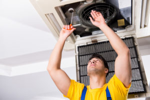 Emergency AC repair being performed in Philadelphia, PA